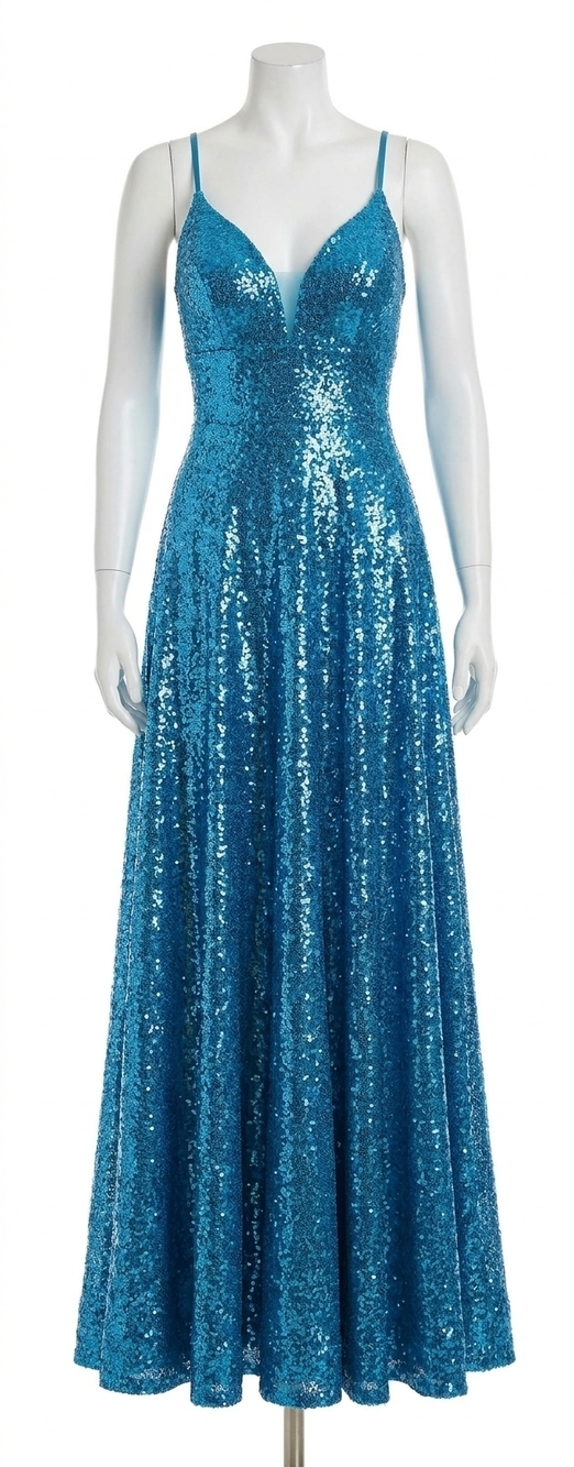 NEW AMARRA soft sequin prom dress ballgown in turquoise